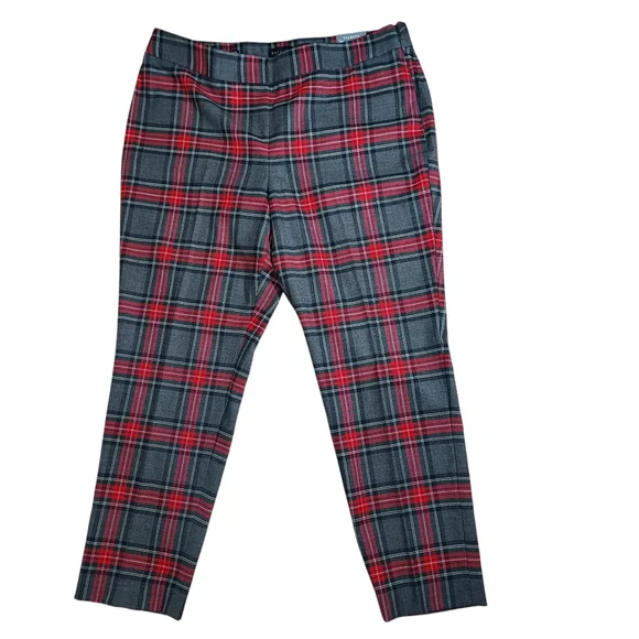 Talbots tartan wool blend Slim Ankle Pants NWT 14P - Picture 3 of 13